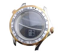 ROUREOX 42mm Caja Reloj Bicolor 31.7mm Esfera Cristal Zafiro NH35 NH36 Movimiento Bisel Chapado Oro Rosa Piezas Mod para Omega Seamaster Diver 300M-19 42MM