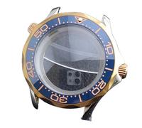 ROUREOX 42mm Caja Reloj Bicolor 31.7mm Esfera Cristal Zafiro NH35 NH36 Movimiento Bisel Chapado Oro Rosa Piezas Mod para Omega Seamaster Diver 300M-7 42MM