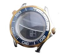 ROUREOX 42mm Caja Reloj Bicolor 31.7mm Esfera Cristal Zafiro NH35 NH36 Movimiento Bisel Chapado Oro Rosa Piezas Mod para Omega Seamaster Diver 300M-12 42MM