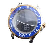 ROUREOX 42mm Caja Reloj Bicolor 31.7mm Esfera Cristal Zafiro NH35 NH36 Movimiento Bisel Chapado Oro Rosa Piezas Mod para Omega Seamaster Diver 300M-13 42MM