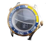 ROUREOX 42mm Caja Reloj Bicolor 31.7mm Esfera Cristal Zafiro NH35 NH36 Movimiento Bisel Chapado Oro Rosa Piezas Mod para Omega Seamaster Diver 300M-9 42MM