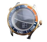 ROUREOX 42mm Caja Reloj Bicolor 31.7mm Esfera Cristal Zafiro NH35 NH36 Movimiento Bisel Chapado Oro Rosa Piezas Mod para Omega Seamaster Diver 300M-10 42MM