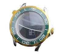 ROUREOX 42mm Caja Reloj Bicolor 31.7mm Esfera Cristal Zafiro NH35 NH36 Movimiento Chapado Oro Plata Piezas Mod para Omega Seamaster Diver 300M-15 42MM