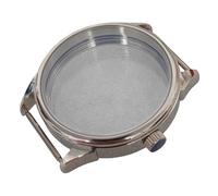 ROUREOX 42mm Caja Reloj Estilo Pata Rana Acero INOX Cristal Mineral Fondo Transparente Movimiento ETA 6497 6498 para Pilot Watch/Flieger Watch-A1 42MM