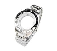 ROUREOX 44mm Caja Reloj GMT Bisel Cerámica Luminoso Cristal Zafiro Brazalete Acero INOX Movimiento NH34 NH35 Set Modding para Grand Seiko-B2 Oro 44MM