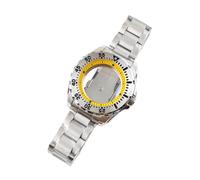 ROUREOX 44mm Kit Caja Reloj Buceo Cubierta Brazalete Acero Fondo Exposición 28.5mm Esfera Movimiento NH35 NH36 para Seiko 5 Sports -4 44MM