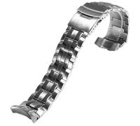 ROUREOX Acero Inoxidable Banda Reemplazo, Hombres Metallica Correa Reloj para Casio Edifice EF-312/521/531/533/534/535/539/544/546/550-Plata 535