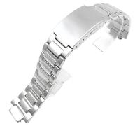 ROUREOX Acero Inoxidable Banda Reemplazo, Hombres Metallica Correa Reloj para Casio Edifice EF-312/521/531/533/534/535/539/544/546/550-Plata 546