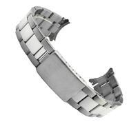 ROUREOX Acero Inoxidable Banda Reemplazo, Pulsera Despliegue Metálica, Extremo Curvo para Rolex Air-King/Datejust/Oyster Perpetual-Plata Pulida 13MM