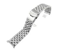 ROUREOX Banda Metal Pesada Acero Sólido 22mm Extremo Curvo Pulsera Intercambiable Correa de Reloj Buceo para Seiko Prospex Turtle - B