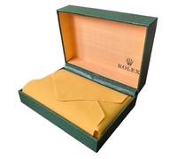 ROUREOX Caja Almacenaje Verde Clásica - Estuche Reloj Individual Piel - Soporte Organizador Madera Piezas para Rolex Datejust