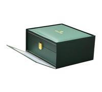 ROUREOX Caja Clásica de Madera - Soporte de Relojes Estilo Vintage con Cojines de PU, Gabinete Expositor Real para Rolex Sky-Dweller