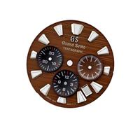 ROUREOX Caja Cronógrafo Acero Sólido 44.5mm Esfera Grande 32.5mm Pulsadores Roscados Movimiento Meca Cuarzo VK63 para GS Evolution 9-8-Con Logo 44.5MM