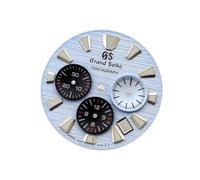 ROUREOX Caja Cronógrafo Acero Sólido 44.5mm Esfera Grande 32.5mm Pulsadores Roscados Movimiento Meca Cuarzo VK63 para GS Evolution 9-9-Con Logo 44.5MM