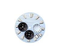 ROUREOX Caja Cronógrafo Acero Sólido 44.5mm Esfera Grande 32.5mm Pulsadores Roscados Movimiento Meca Cuarzo VK63 para GS Evolution 9-9-Sin Logo 44.5MM