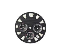 ROUREOX Caja Cronógrafo Acero Sólido 44.5mm Esfera Grande 32.5mm Pulsadores Roscados Movimiento Meca Cuarzo VK63 para GS Evolution 9-7-Sin Logo 44.5MM