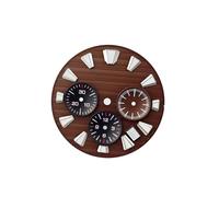 ROUREOX Caja Cronógrafo Acero Sólido 44.5mm Esfera Grande 32.5mm Pulsadores Roscados Movimiento Meca Cuarzo VK63 para GS Evolution 9-8-Sin Logo 44.5MM