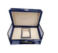 ROUREOX Caja Exhibidora Reloj Grano Madera Negro Burdeos Brillante Interior Acolchado Crema Organizador para Vacheron Constantin Patrimony