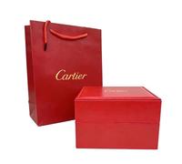 ROUREOX Caja Exhibidora Reloj Único Estuche Rojo Texturizado Forro Crema Soporte Protector Cofre Presentación para Cartier Panthère