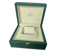 ROUREOX Caja Individual para Relojes - Organizador de Madera Revestida en Piel PU Verde para Rolex Air-King