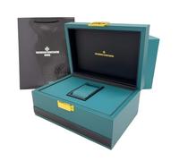 ROUREOX Caja Presentación Reloj Texturizada Verde Profundo Colección Organizador Forro Suave Estuche Protector 24.5cm Set para Vacheron Constantin