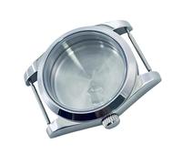 ROUREOX Caja Reloj 36 mm Bisel Liso Cristal Zafiro PVD Oro Negro Compatible con Movimientos NH34 GMT NH36 NH38 NH70 para Rolex Explorer/Datejust - A3