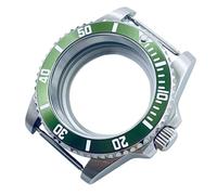 ROUREOX Caja Reloj 40 mm Buceo Cristal Zafiro Bisel 120 Clics Resistente Al Agua Compatible con Movimientos NH34 NH38 NH39 NH70 NH72 para Rolex Submariner/GMT-Master II - D2