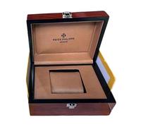 ROUREOX Caja Reloj Coleccionista Cofre Madera Maciza Acabado Caoba Brillante Interior Tostado Organizador para Patek Philippe