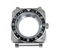 ROUREOX Caja Reloj Cuadrada NH35 NH36 42mm Acero Inoxidable, Zafiro Bisel Giratorio Estilo Instrumento para Bell & Ross - 10