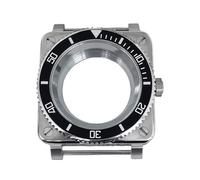 ROUREOX Caja Reloj Cuadrada NH35 NH36 42mm Acero Inoxidable, Zafiro Bisel Giratorio Estilo Instrumento para Bell & Ross - 1