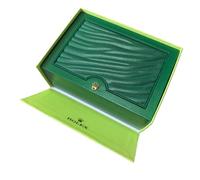 ROUREOX Caja Reloj Cuero Regalo Verde Estructura Madera Estuche Individual Organizador Cumpleaños Presentación para Rolex Cosmograph Daytona