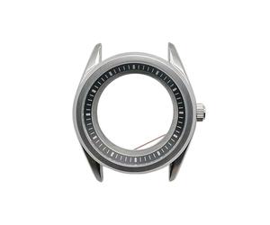ROUREOX Caja Reloj Estilo Herencia Clásica 39.5mm Bisel Liso Cristal Zafiro Banda Acero Movimiento Automático NH35 Piezas para GS Heritage-3 39.5MM