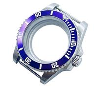 ROUREOX Caja Reloj GMT 40 mm Bisel Aluminio Cristal Zafiro 120 Clics Compatible con Movimientos ETA2824 PT5000 Automáticos para Rolex Submariner/GMT-Master II - E2