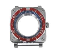 ROUREOX Caja Reloj Piloto Cuadrada 42mm Acero Inoxidable Zafiro Bisel Giratorio, Movimiento NH35 NH36, Montaje DIY para Bell & Ross