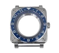 ROUREOX Caja Reloj Piloto Cuadrada 42mm Acero Inoxidable Zafiro Bisel Giratorio, Movimiento NH35 NH36, Montaje DIY para Bell & Ross
