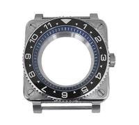 ROUREOX Caja Reloj Piloto Cuadrada 42mm Acero Inoxidable Zafiro Bisel Giratorio, Movimiento NH35 NH36, Montaje DIY para Bell & Ross