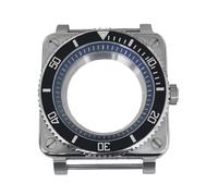 ROUREOX Caja Reloj Piloto Cuadrada 42mm Acero Inoxidable Zafiro Bisel Giratorio, Movimiento NH35 NH36, Montaje DIY para Bell & Ross