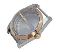 ROUREOX Caja Reloj Repuesto 36mm 39mm Acabado Pulido Zafiro Cíclope Cristal Plano Movimiento Mecánico NH35 NH36 para Rolex Datejust-E2 36MM