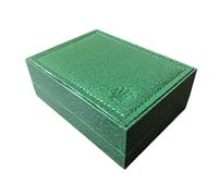 ROUREOX Caja Reloj Universal Verde - Estuche Individual Piel - Organizador Madera Apto Relojes Grandes para Rolex Deepsea