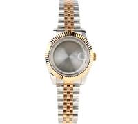 ROUREOX Caja Reloj Vestir Clásica 41mm Banda Acero 5 Eslabones Fondo Sólido Movimiento Automático Miyota 8285 Piezas para Rolex Datejust-3 41MM