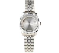 ROUREOX Caja Reloj Vestir Clásica 41mm Banda Acero 5 Eslabones Fondo Sólido Movimiento Automático Miyota 8285 Piezas para Rolex Datejust-1 41MM