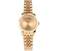 ROUREOX Caja Reloj Vestir Clásica 41mm Banda Acero 5 Eslabones Fondo Sólido Movimiento Automático Miyota 8285 Piezas para Rolex Datejust-5 41MM
