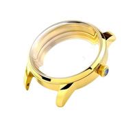 ROUREOX Caja Reloj Vestir Vintage 33mm 39.5mm Cristal Cúpula Alta Fondo Exposición Movimiento Automático NH35 4R35 Piezas para Seiko Presage “Cocktail Time”-5 33MM