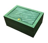 ROUREOX Caja Relojes Organizador Estuche Verde Individual Textura Madera Protector Almacenamiento Soporte para Rolex Cosmograph Daytona