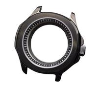 ROUREOX Carcasa Reloj Acero Inoxidable 39.5mm Bisel Fijo Cristal Zafiro Anillo Capítulos NH35 NH70 Mecanismo DIY Kit Reparación para Pilot Mod/Smooth Bezel Diver-11 39.5MM