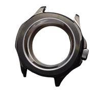 ROUREOX Carcasa Reloj Acero Inoxidable 39.5mm Bisel Fijo Cristal Zafiro Anillo Capítulos NH35 NH70 Mecanismo DIY Kit Reparación para Pilot Mod/Smooth Bezel Diver-13 39.5MM