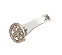 ROUREOX Cierre Desplegable 16mm 18mm Acero - Hebilla Reloj Cruz Hueca, Broche Plegable Pulido - Recambio Correa Metal Vintage para Patek Philippe-Plateado 18mm