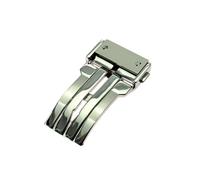 ROUREOX Cierre Desplegable Mariposa Repuesto Acero Inoxidable Botón Pulsador Hebilla Accesorios para Reloj para Hublot Big Bang-Plata 18mm