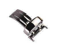 ROUREOX Cierre Desplegable Simple Hebilla Reloj Acero Inoxidable, Broche Un Pliegue - Repuestos Correa Piel-Plateado 18mm