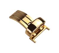 ROUREOX Cierre Desplegable Simple Hebilla Reloj Acero Inoxidable, Broche Un Pliegue - Repuestos Correa Piel-Dorado 18mm